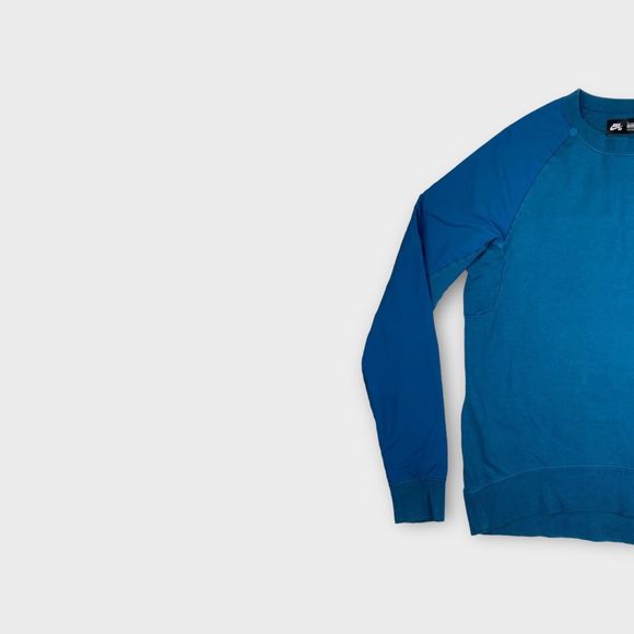 Nike SB Womens S Blue Long Sleeve Pullover Crewneck Sweatshirt With Thumb Holes - Picture 5 of 12